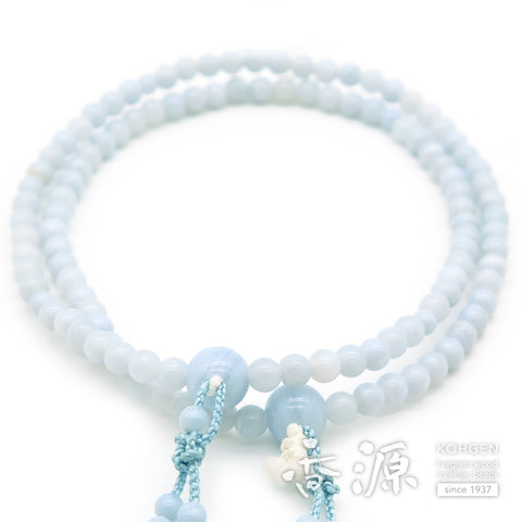 Women's Chalcedony Prayer Beads, Double-Wrap, Universal Eight-Sect Style