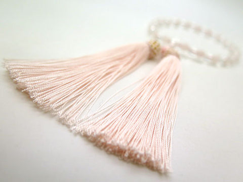 Women's Prayer Beads, Crystal, 7mm Bead, Rose Quartz Combination Finish