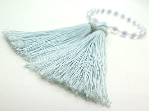 Women's Prayer Beads, Crystal, 7mm Bead, Chalcedony Combination Finish
