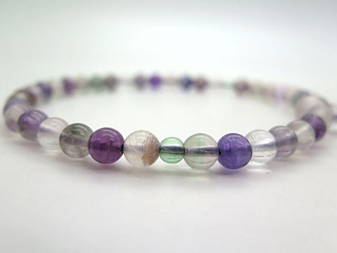 Women's Prayer Beads, Fluorite, 7mm Bead, Uniform Finish