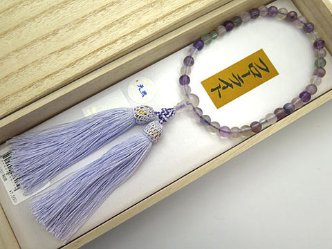 Women's Prayer Beads, Fluorite, 7mm Bead, Uniform Finish