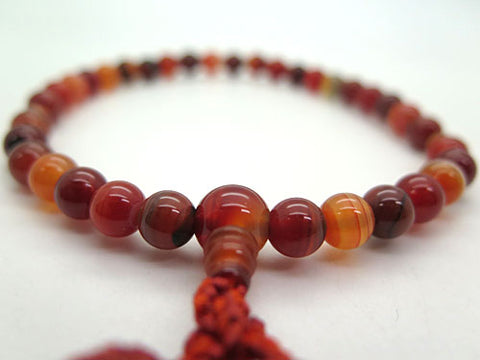 Women's Fancy Agate Prayer Beads, 8mm Bead, Uniform Finish