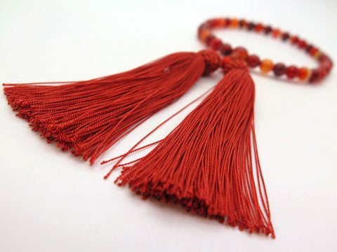 Women's Fancy Agate Prayer Beads, 8mm Bead, Uniform Finish
