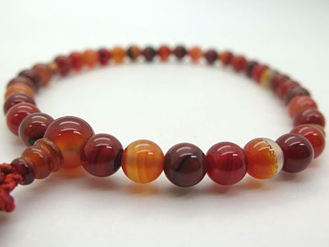 Women's Fancy Agate Prayer Beads, 8mm Bead, Uniform Finish