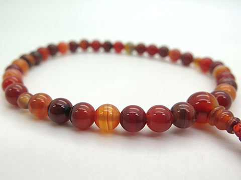 Women's Fancy Agate Prayer Beads, 8mm Bead, Uniform Finish