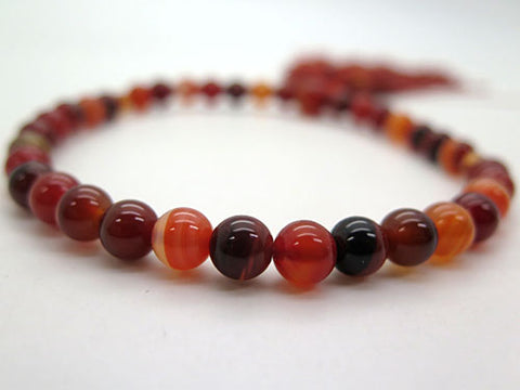 Women's Fancy Agate Prayer Beads, 8mm Bead, Uniform Finish