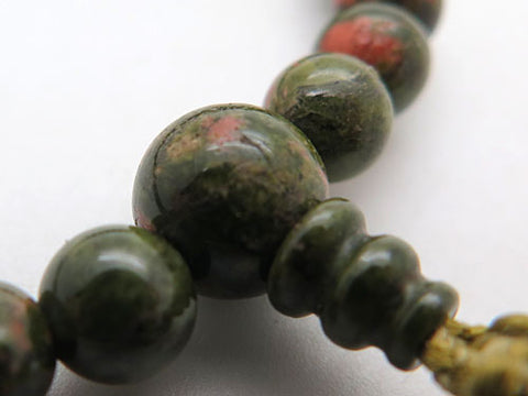Women's Epidote Prayer Beads, 7mm Bead, Uniform Finish