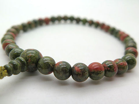 Women's Epidote Prayer Beads, 7mm Bead, Uniform Finish