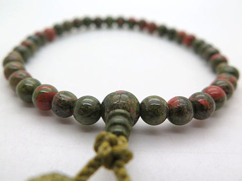 Women's Epidote Prayer Beads, 7mm Bead, Uniform Finish