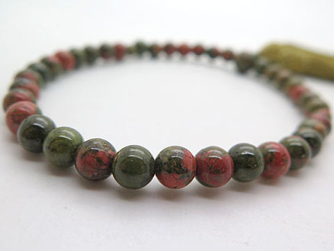Women's Epidote Prayer Beads, 7mm Bead, Uniform Finish