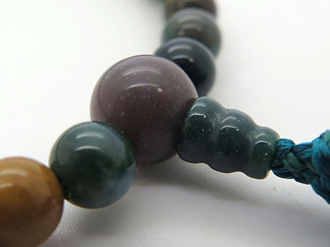 Women's Prayer Beads, Indian Agate, 7mm Beads, Matching Set, A