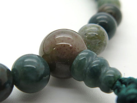 Women's Prayer Beads, Indian Agate, 7mm Bead, Uniform Finish