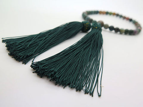 Women's Prayer Beads, Indian Agate, 7mm Bead, Uniform Finish