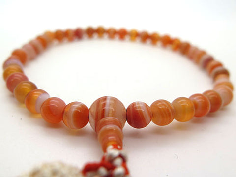 Women's Striped Agate Prayer Beads, 7mm Bead