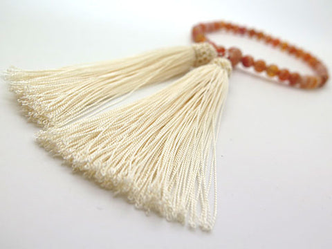 Women's Striped Agate Prayer Beads, 7mm Bead