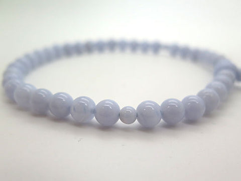 Women's Prayer Beads, Chalcedony, 7mm Bead, Uniform Finish