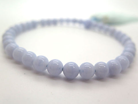 Women's Prayer Beads, Chalcedony, 7mm Bead, Uniform Finish