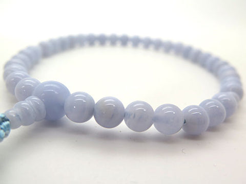 Women's Prayer Beads, Chalcedony, 7mm Bead, Uniform Finish