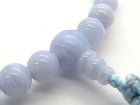 Women's Prayer Beads, Chalcedony, 7mm Bead, Uniform Finish