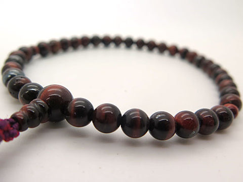 Women's Red Tiger's Eye Prayer Beads, 7mm Bead
