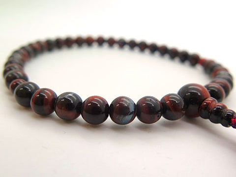 Women's Red Tiger's Eye Prayer Beads, 7mm Bead