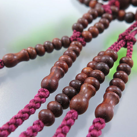 Women's prayer beads, rosewood, Nichiren sect