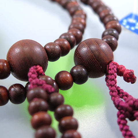 Women's prayer beads, rosewood, Nichiren sect