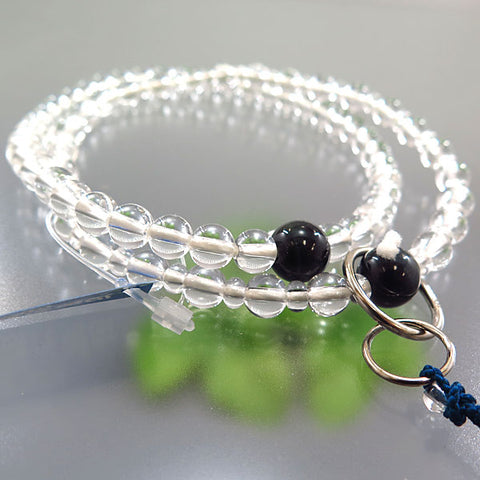 Women's prayer beads, crystal, blue tiger's eye finish