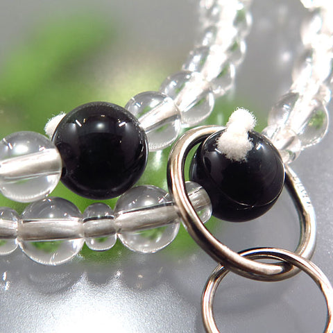 Women's prayer beads, crystal, blue tiger's eye finish
