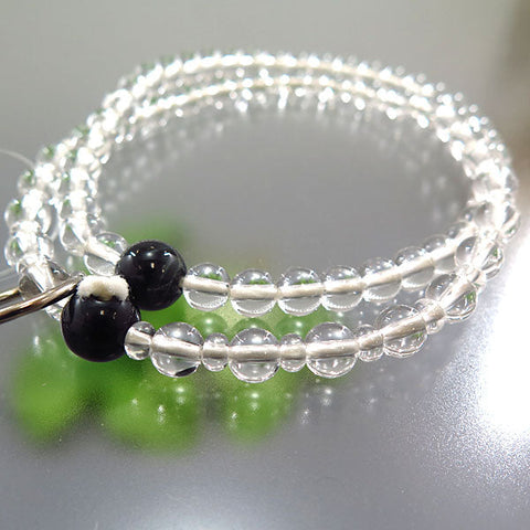 Women's prayer beads, crystal, blue tiger's eye finish