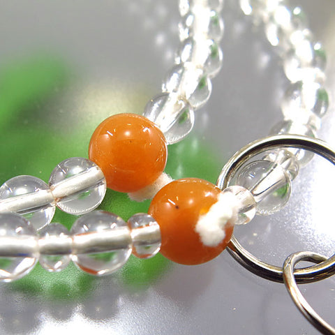 Women's Prayer Beads, Crystal, Jodo Sect, 8-Sun, Pink Aventurine Finish