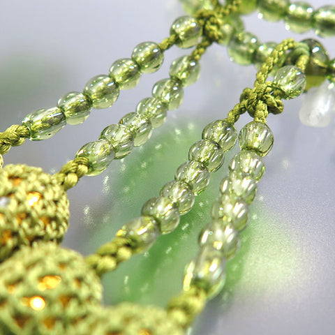 Women's Peridot Prayer Beads, Universal Eight-Sect Style