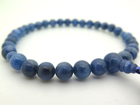 Women's Finest Kyanite Prayer Beads, 8mm Bead