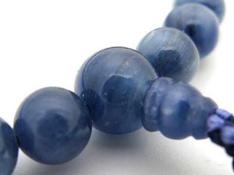 Women's Finest Kyanite Prayer Beads, 8mm Bead