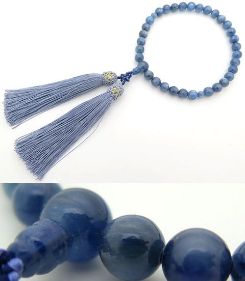 Women's Finest Kyanite Prayer Beads, 8mm Bead