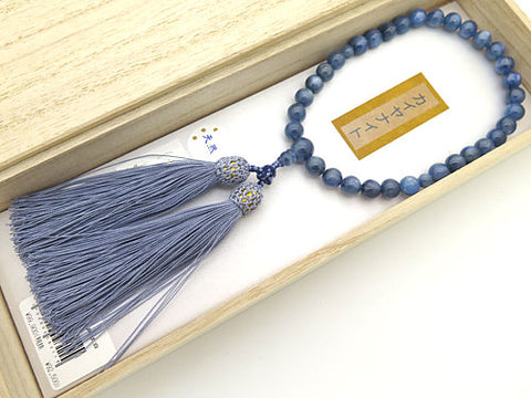 Women's Finest Kyanite Prayer Beads, 8mm Bead