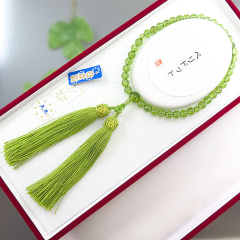 Women's Finest Peridot Prayer Beads, 7mm Bead, Limited Edition