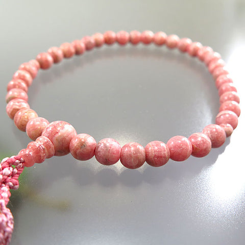 Women's Rhodochrosite Prayer Beads, 7mm Bead, Limited Edition