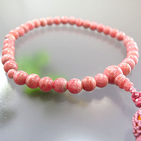Women's Rhodochrosite Prayer Beads, 7mm Bead, Limited Edition