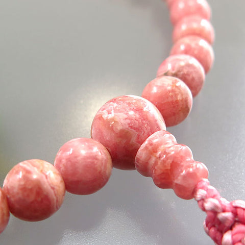 Women's Rhodochrosite Prayer Beads, 7mm Bead, Limited Edition