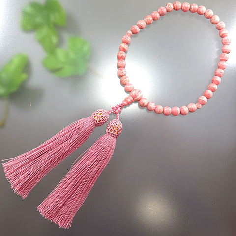 Women's Rhodochrosite Prayer Beads, 7mm Bead, Limited Edition
