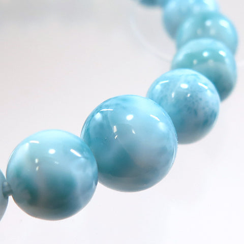 Larimar 8mm bead bracelet