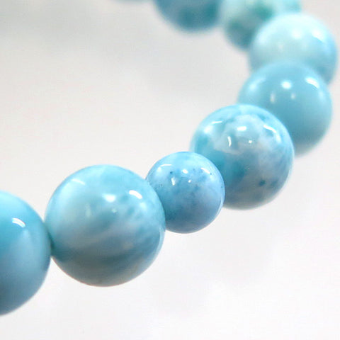Larimar 8mm bead bracelet