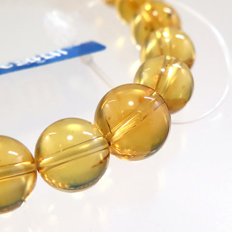 High-quality blue amber 8mm beads bracelet, straight