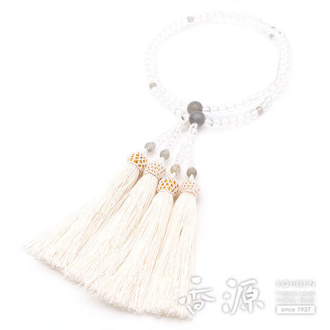 Women's Crystal Prayer Beads, Labradorite Finish