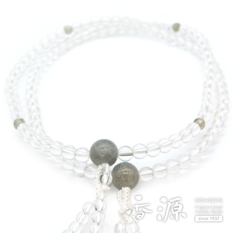 Women's Crystal Prayer Beads, Labradorite Finish