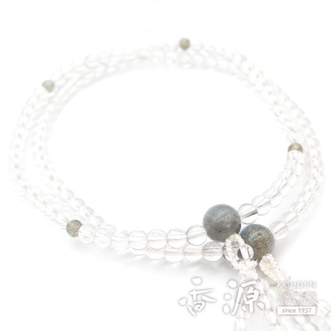 Women's Crystal Prayer Beads, Labradorite Finish