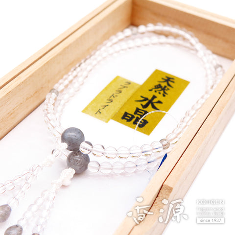 Women's Crystal Prayer Beads, Labradorite Finish