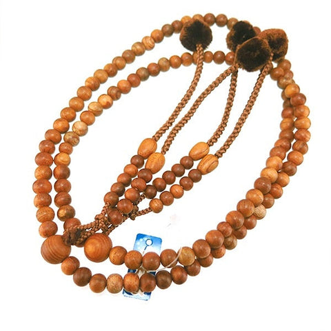Men's Prayer Beads, Zelkova, Shingon Sect, Uniform Finish