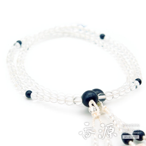 Women's Crystal Prayer Beads, 8-Sun Furiwake Style, Sapphire Finish